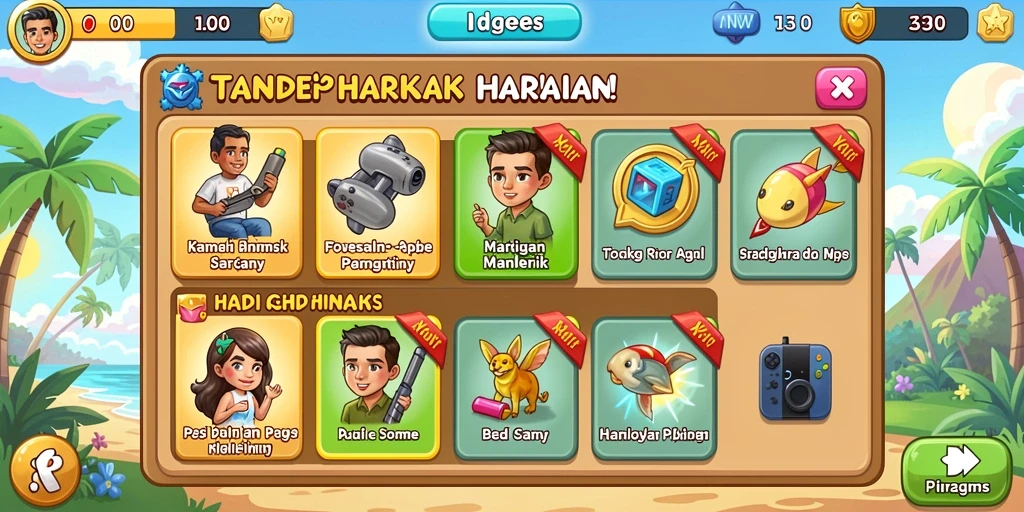 marina77 - Karakter penjelajah siap menjelajahi dunia laut.